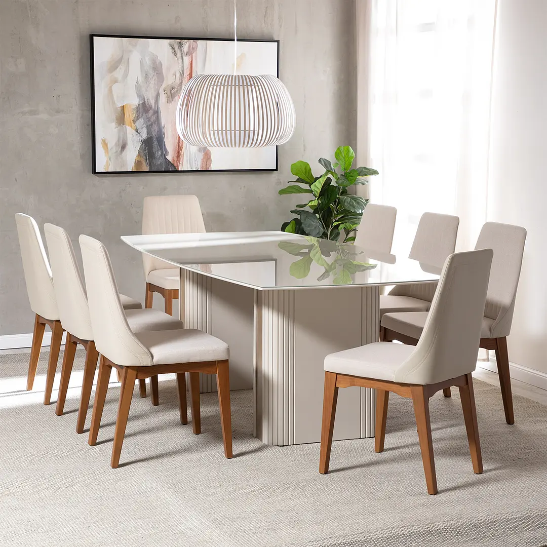 Comedor Ombú 2.09 cm | 8 sillas Timber