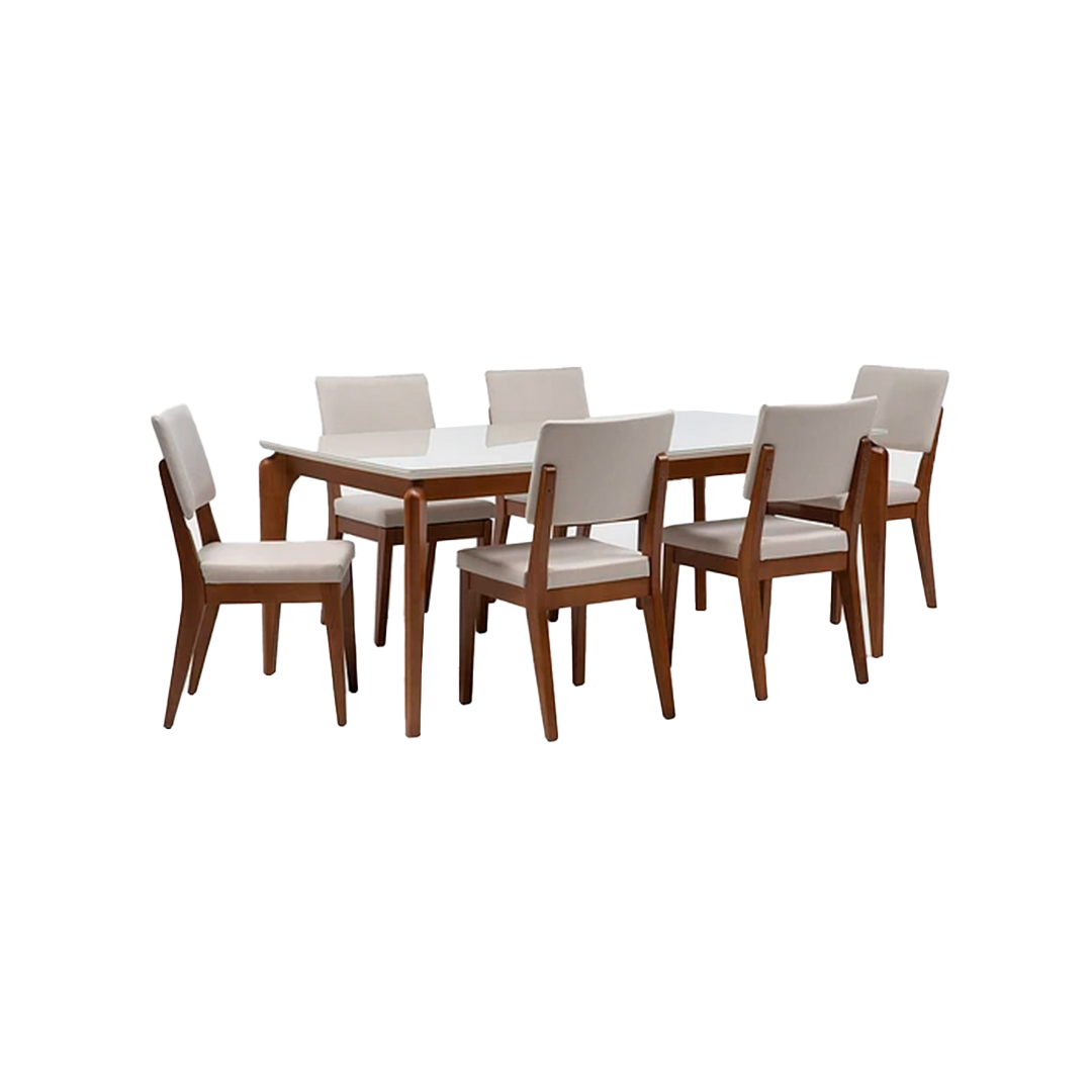 Comedor Dahlia 1.83 cm | 6 sillas Tulúm Beige