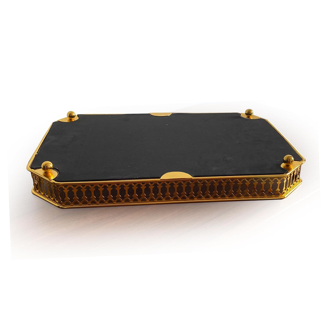 Bandeja Decorativa Espejada Rectangular
