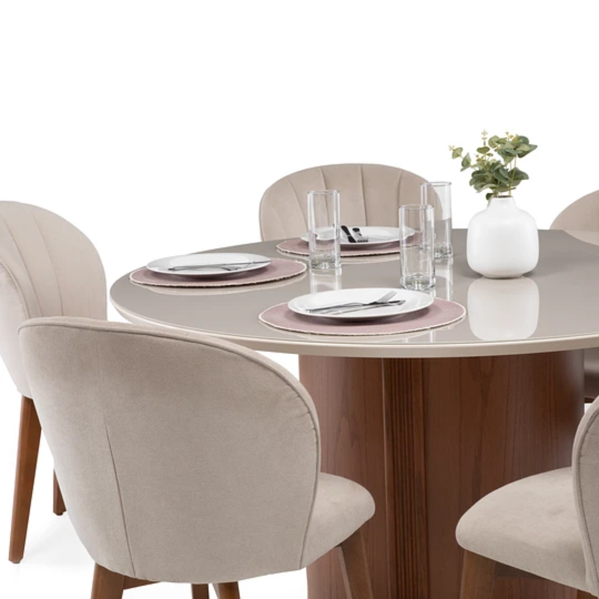 Comedor Bomblom Brown Red 1.35 Cm | 6 Sillas Sea