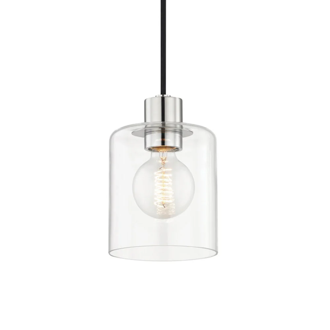 Lampara Colgante Clear Steel Transparente