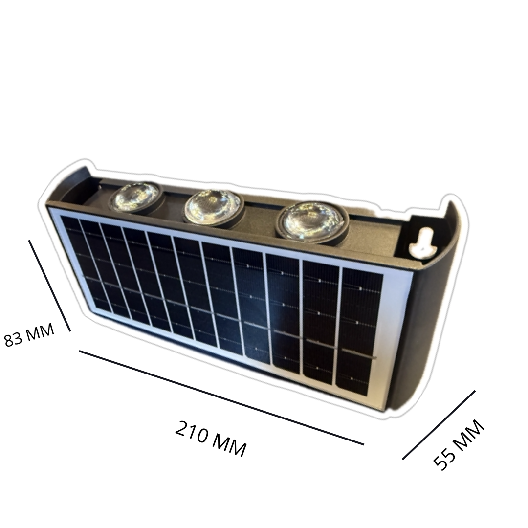 Aplique Muro Solar 6 Haz