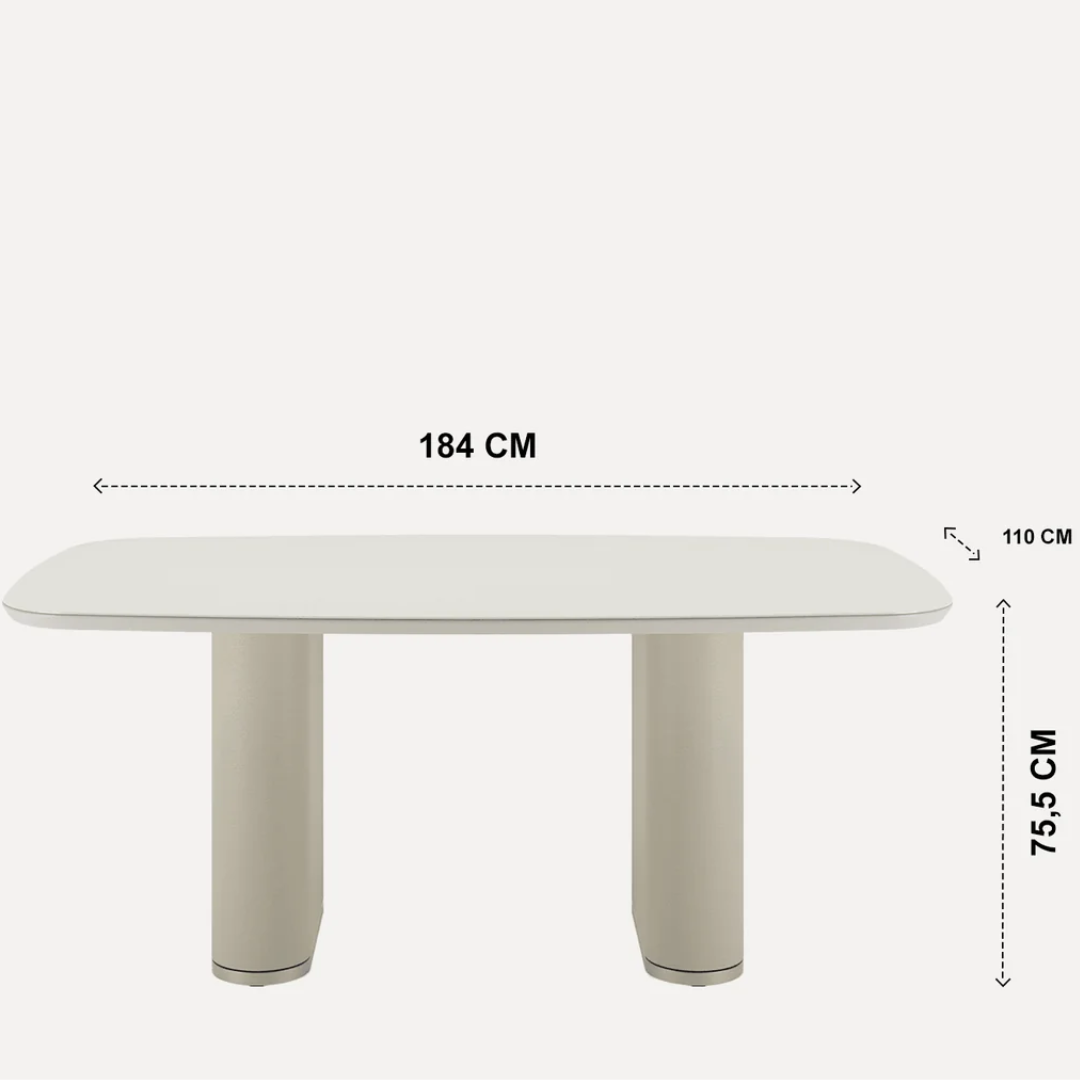 Mesa de Comedor Dublin Gold | 1.84 cm Rectangular