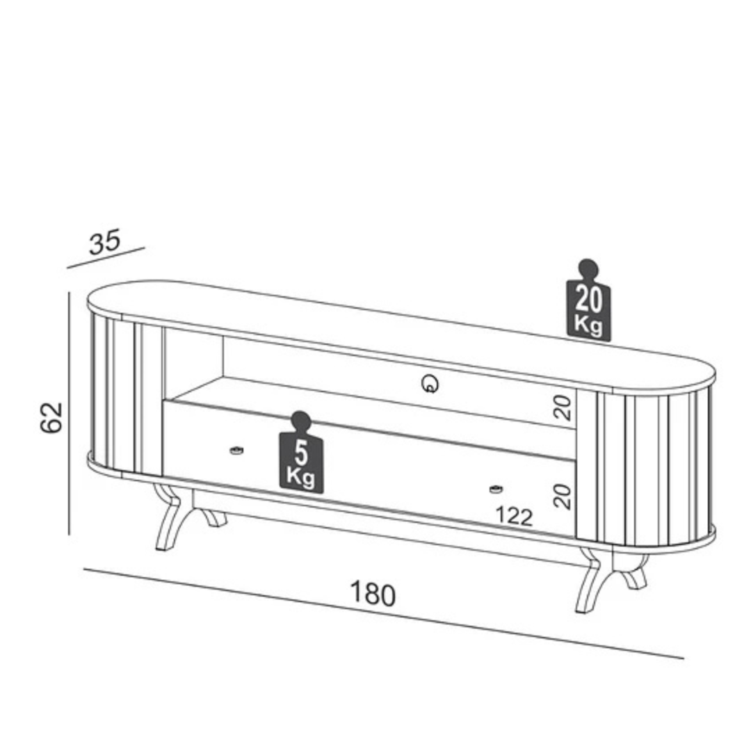 Rack Vesta Castaño | 180 o 220 cm