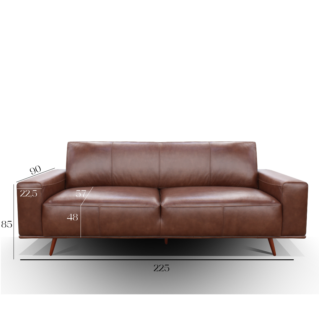 Sofá Vancouver Chocolate | Cuero