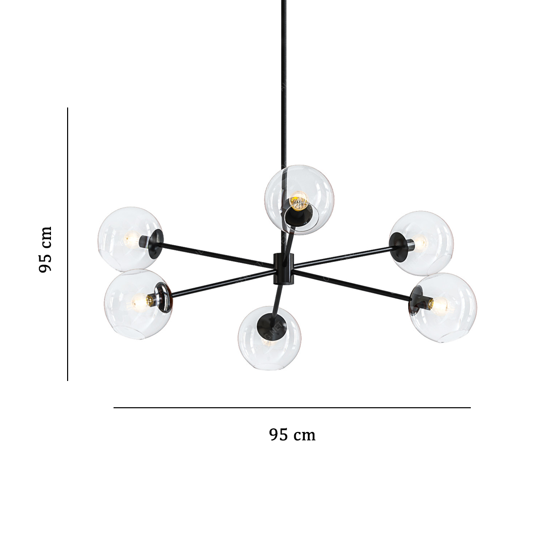 Lámpara Colgante Agatha Vidrio Transparente