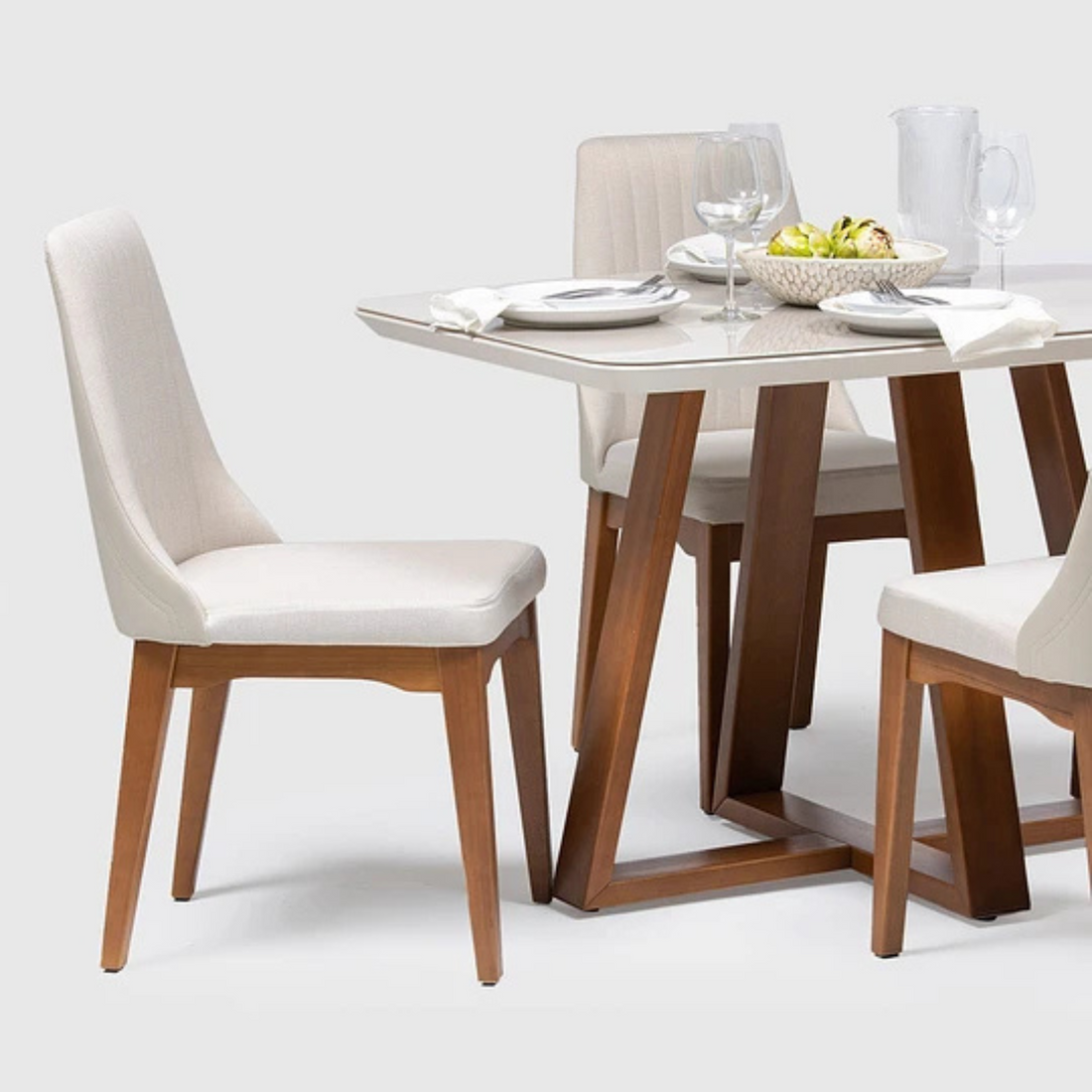 Comedor Carmin 1.15 cm | 4 sillas Timber Beige