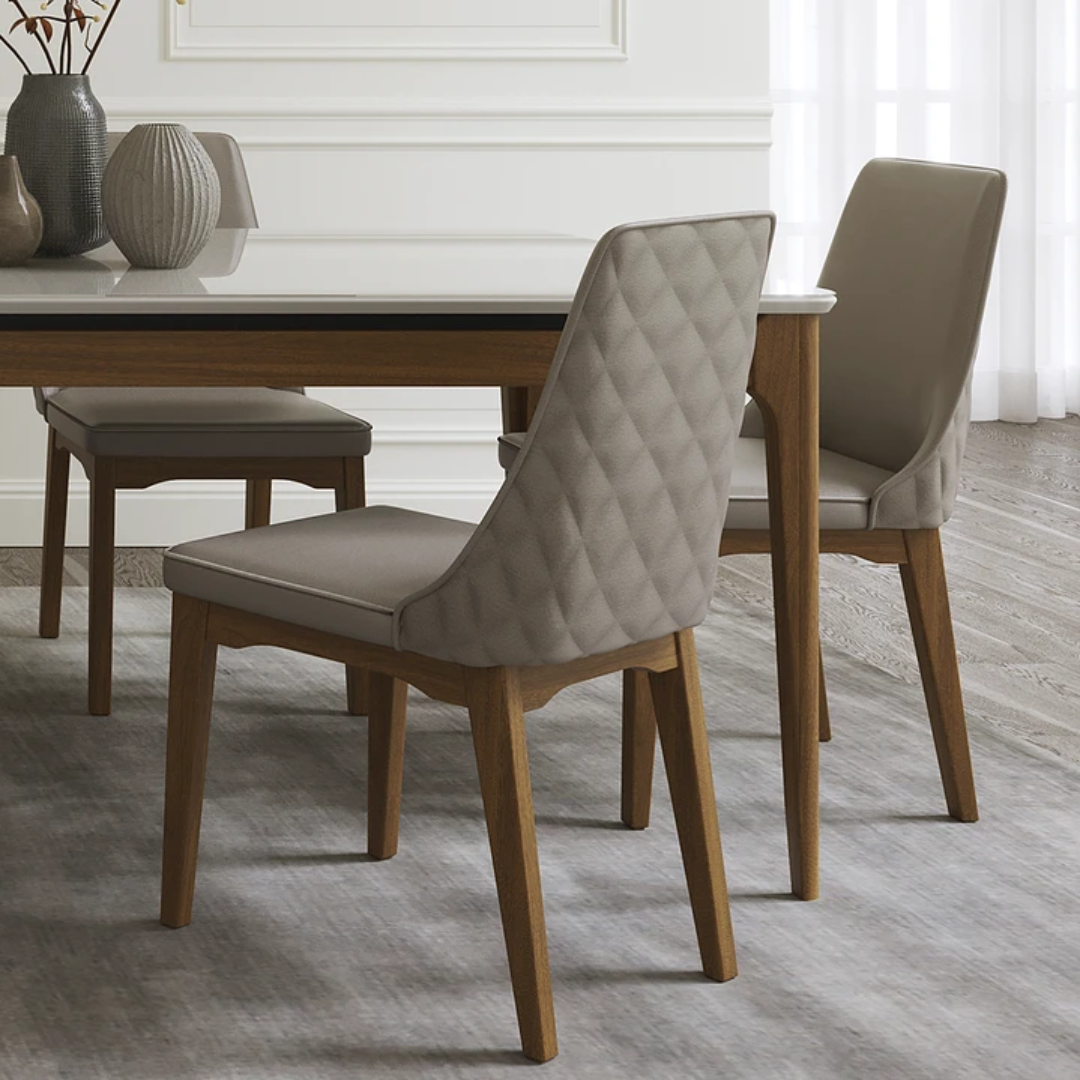 Comedor Terrado 1.60 cm | 6 sillas Timber Gris