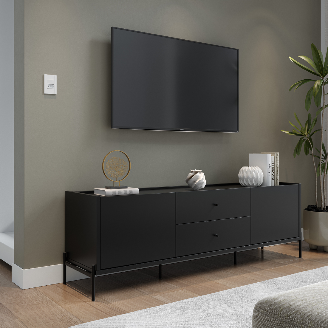 Rack Velour Black | 184,5 o 220 cm