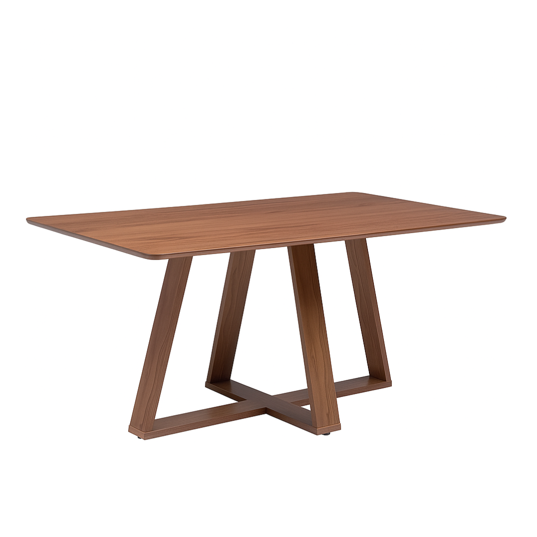 Comedor Costela Brown 1.60 cm | 6 sillas Tulúm Gris