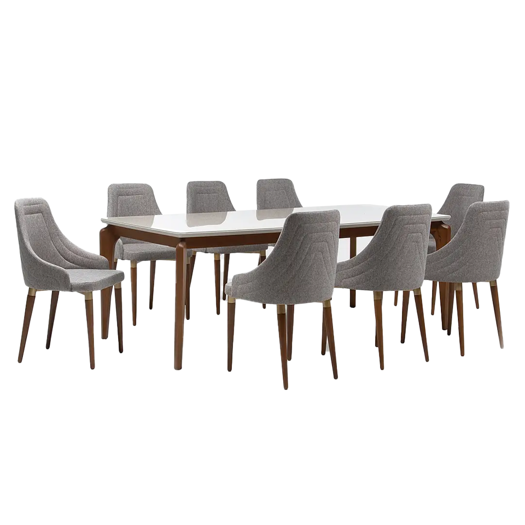 Comedor Viena 2.09 cm | 8 sillas Iris