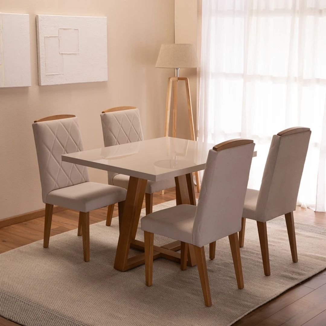 Comedor Austin 1.15 cm | 4 sillas Monre