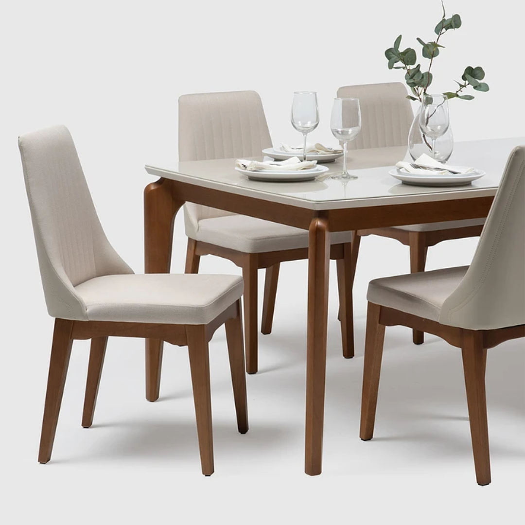 Comedor Dahlia 1.84 cm | 6 sillas Timber Beige