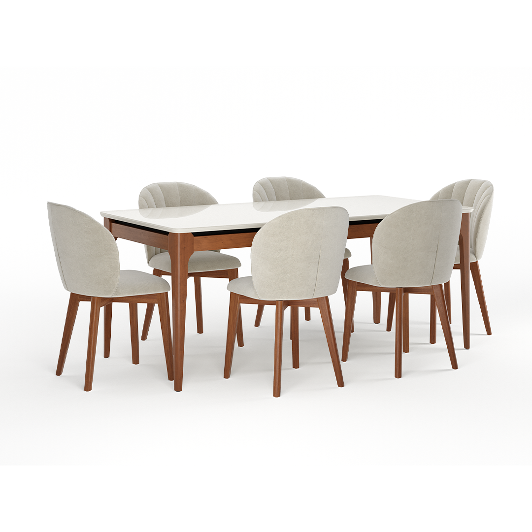 Comedor Terrado 1.84 cm | 6 sillas Sea