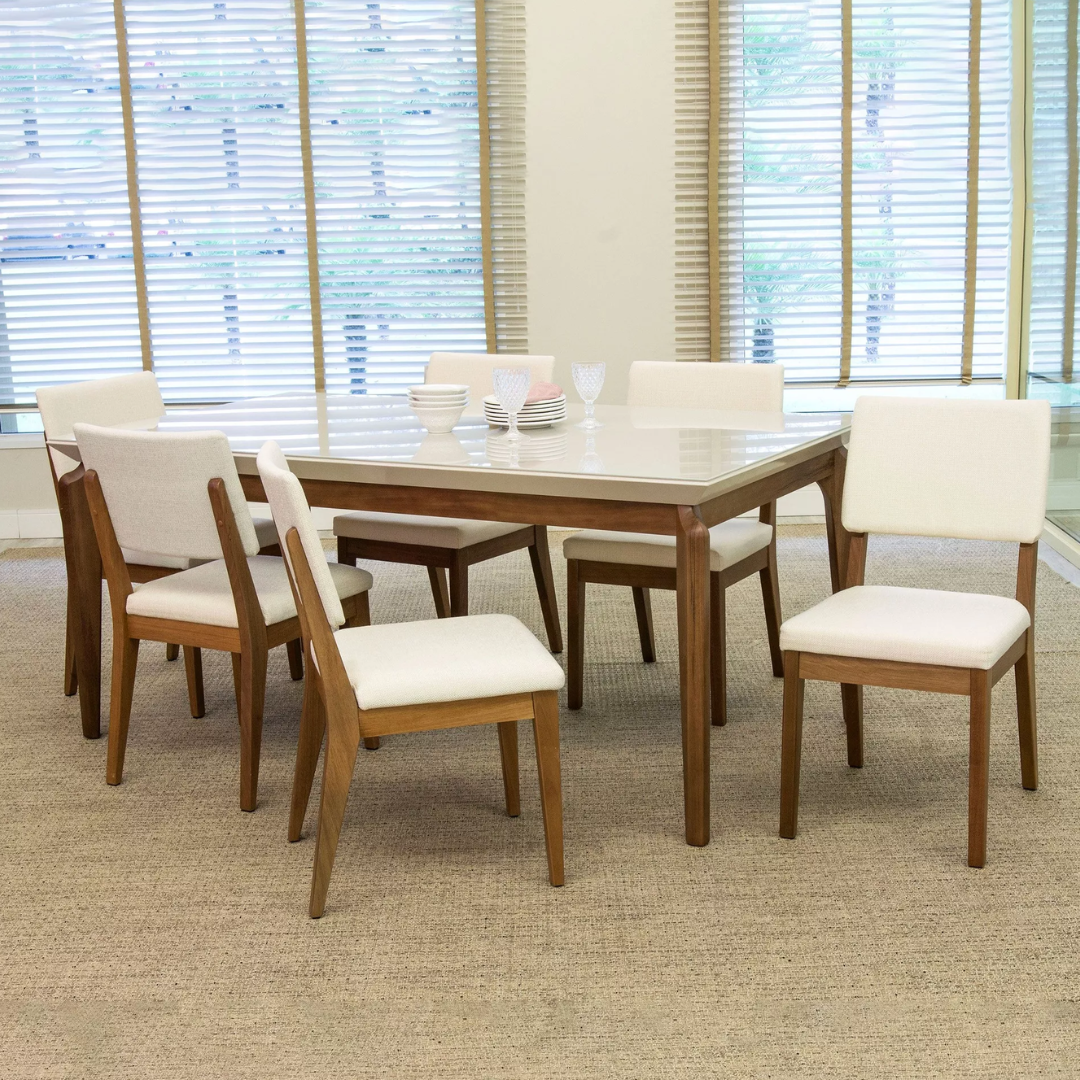 Comedor Dahlia 1.83 cm | 6 sillas Tulúm Beige