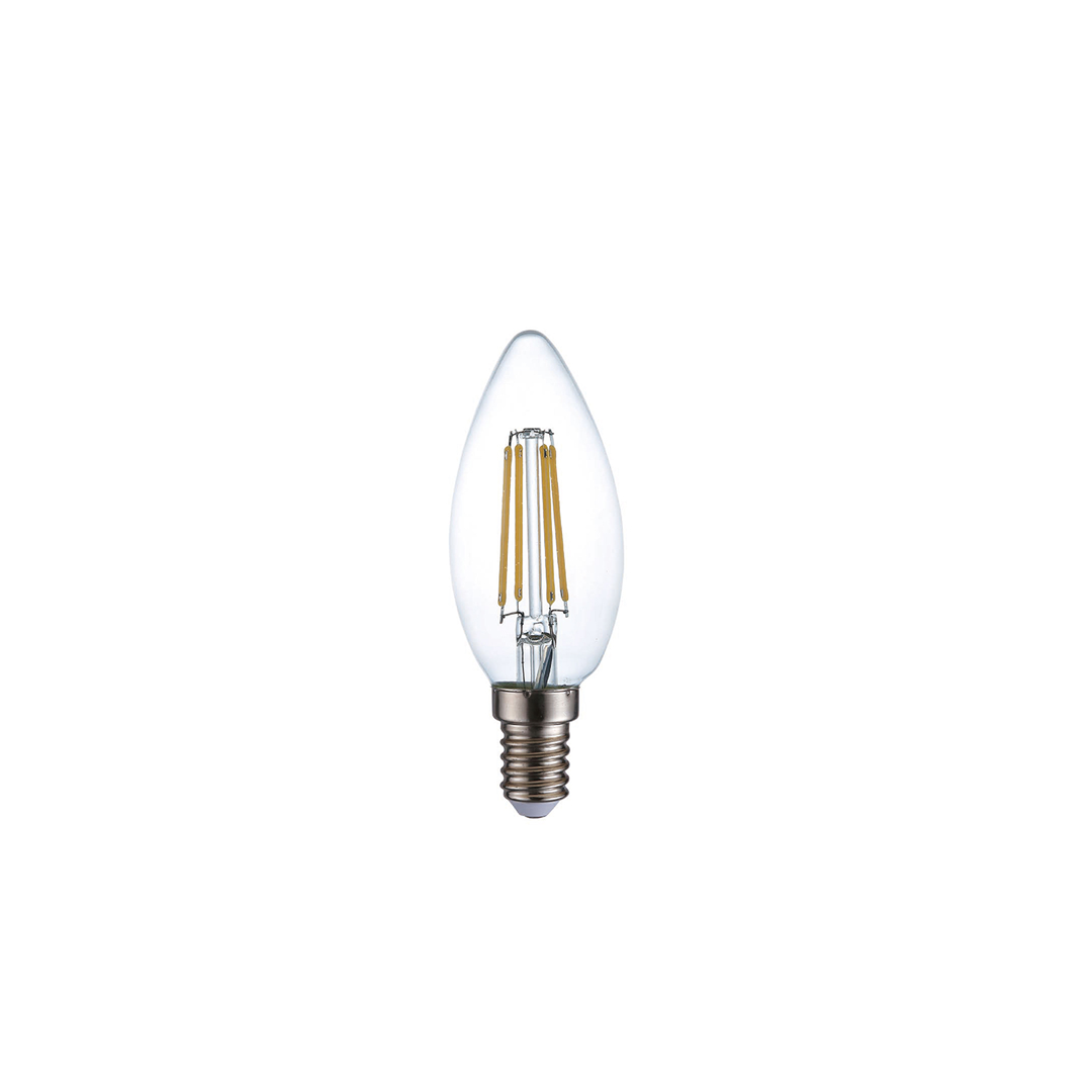 Ampolleta E14 Vela Transparente LED | 4W