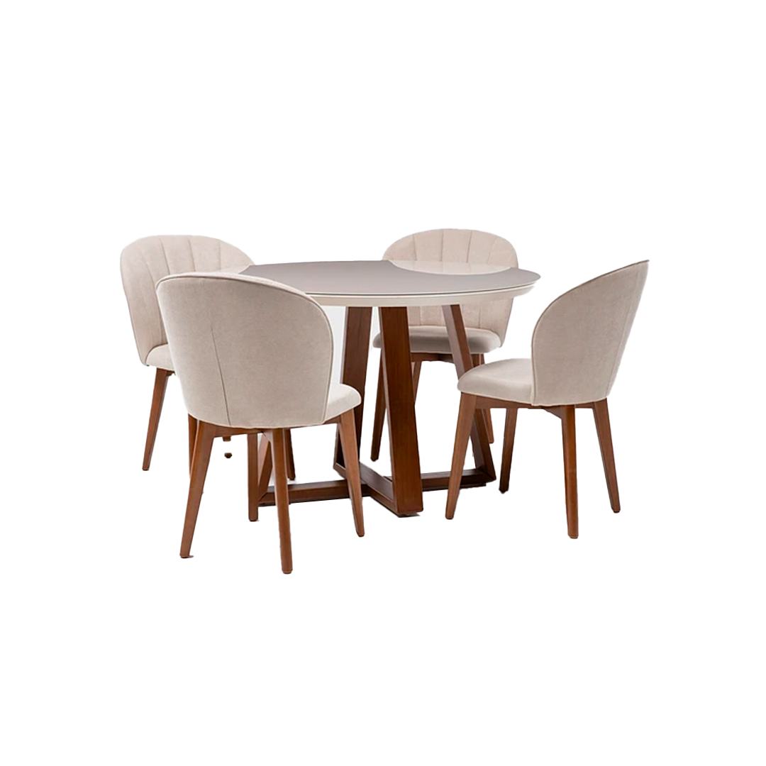 Comedor Morning 1.15 cm | 4 sillas Sea