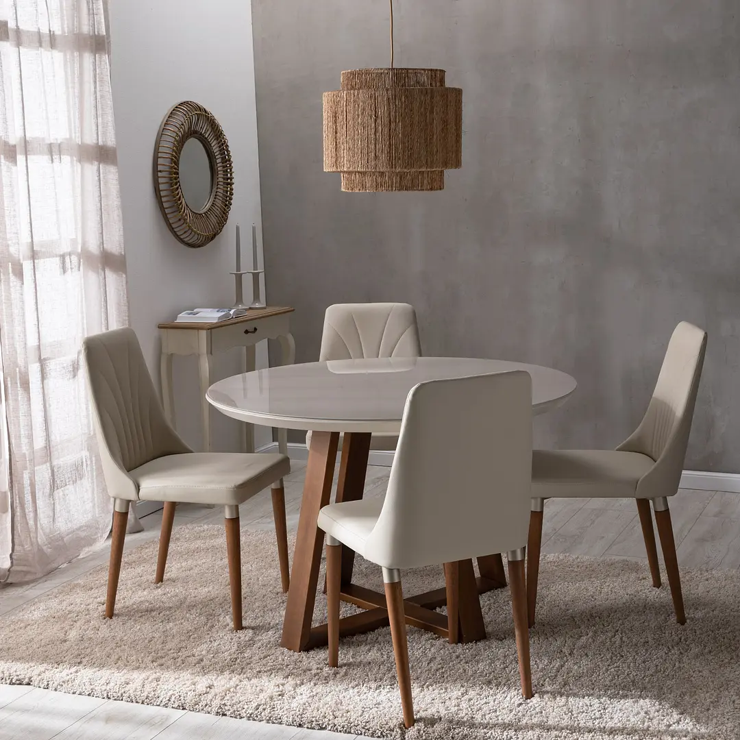 Comedor Morning 1.15 cm | 4 sillas Nutt