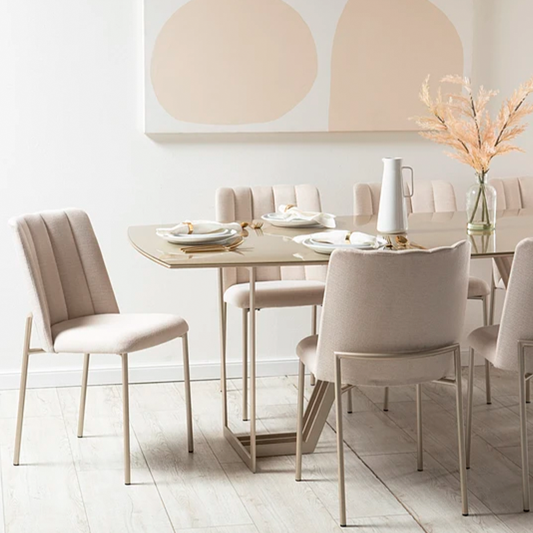 Comedor Vivienne 2.19 cm | 8 sillas Canelo