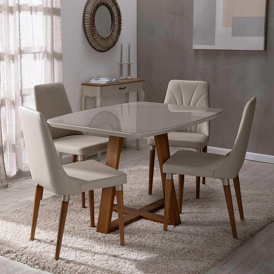 Comedor Carmin 1.15 cm | 4 sillas Nutt