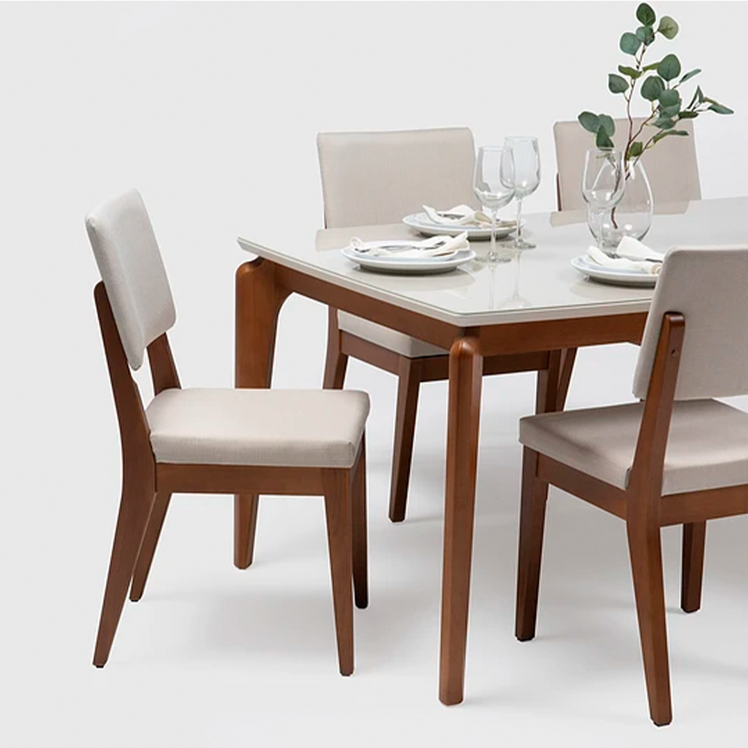 Comedor Dahlia 1.83 cm | 6 sillas Tulúm Beige