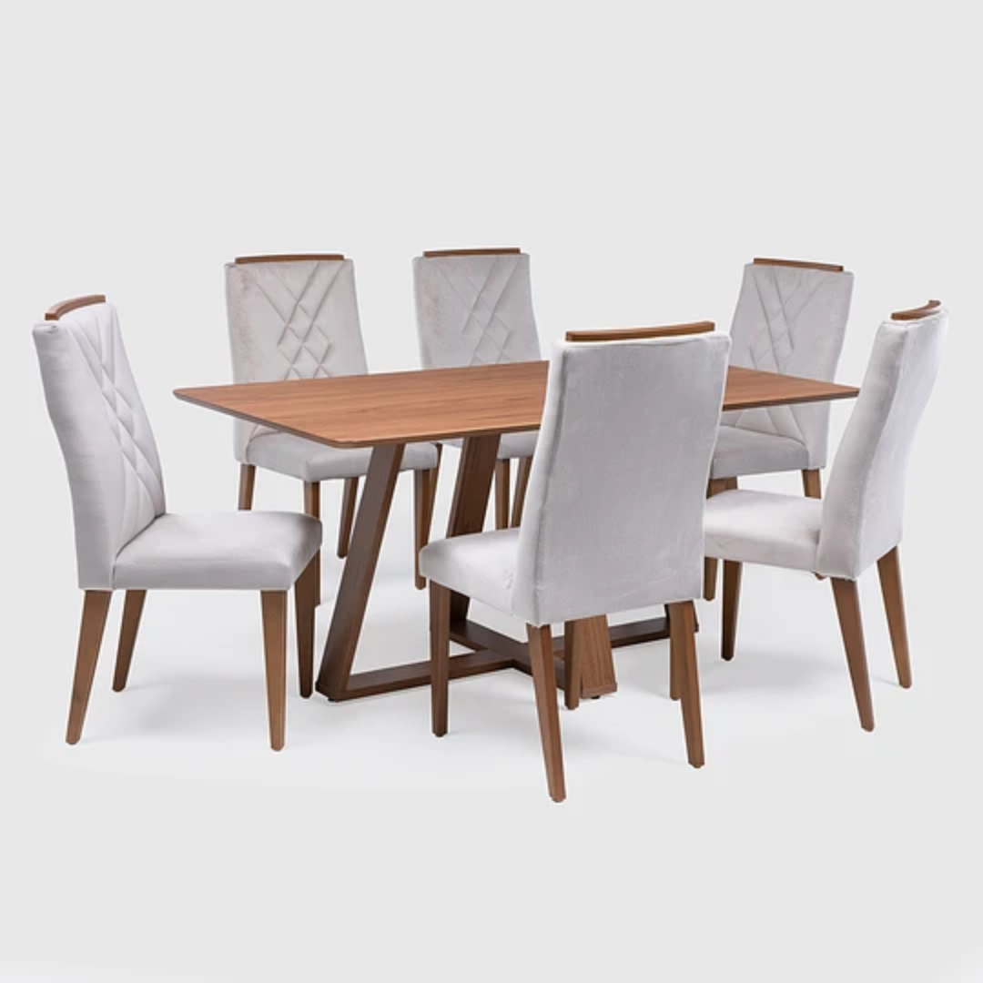 Comedor Costela Brown 1.84 cm | 6 sillas Molly
