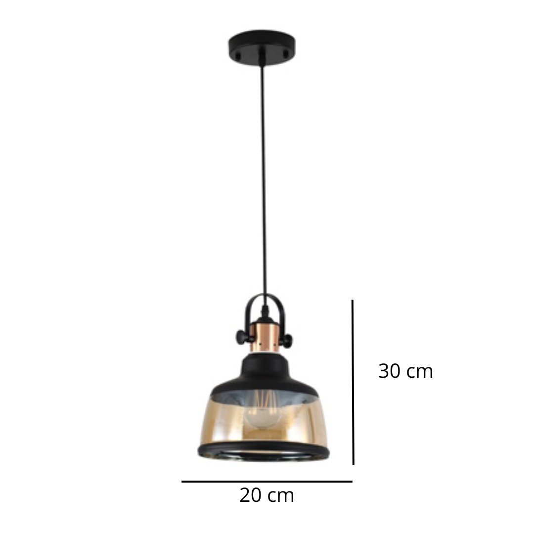 Lampara Colgante Retro Ambar