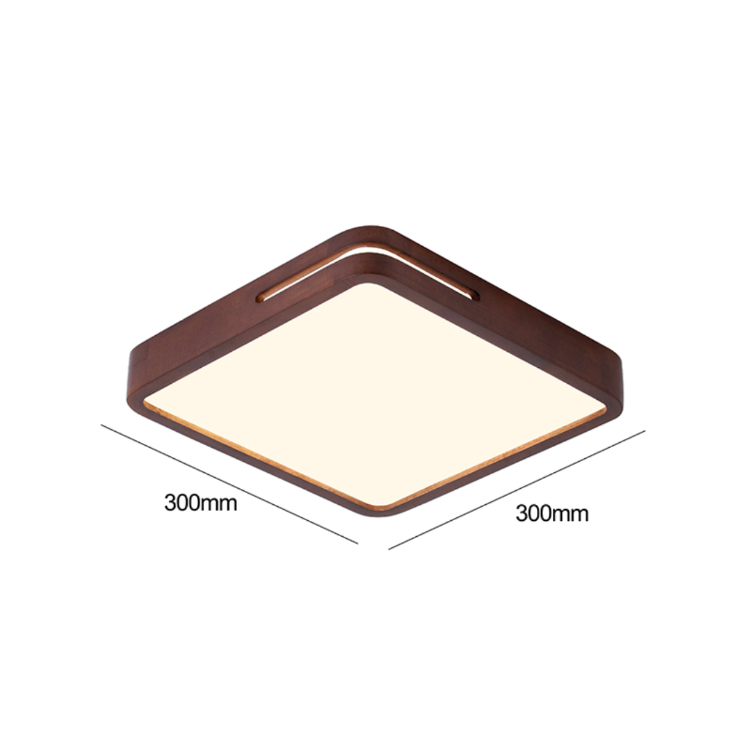 Lampara Led Dinamo Madera Cuadrada | con Control