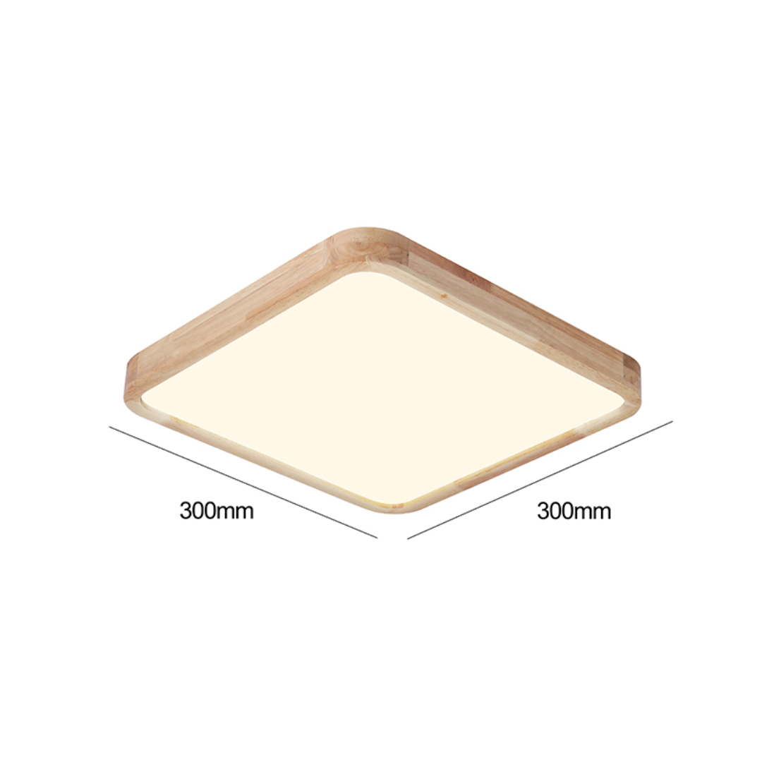 Lampara Led Brill Madera Cuadrada | con Control