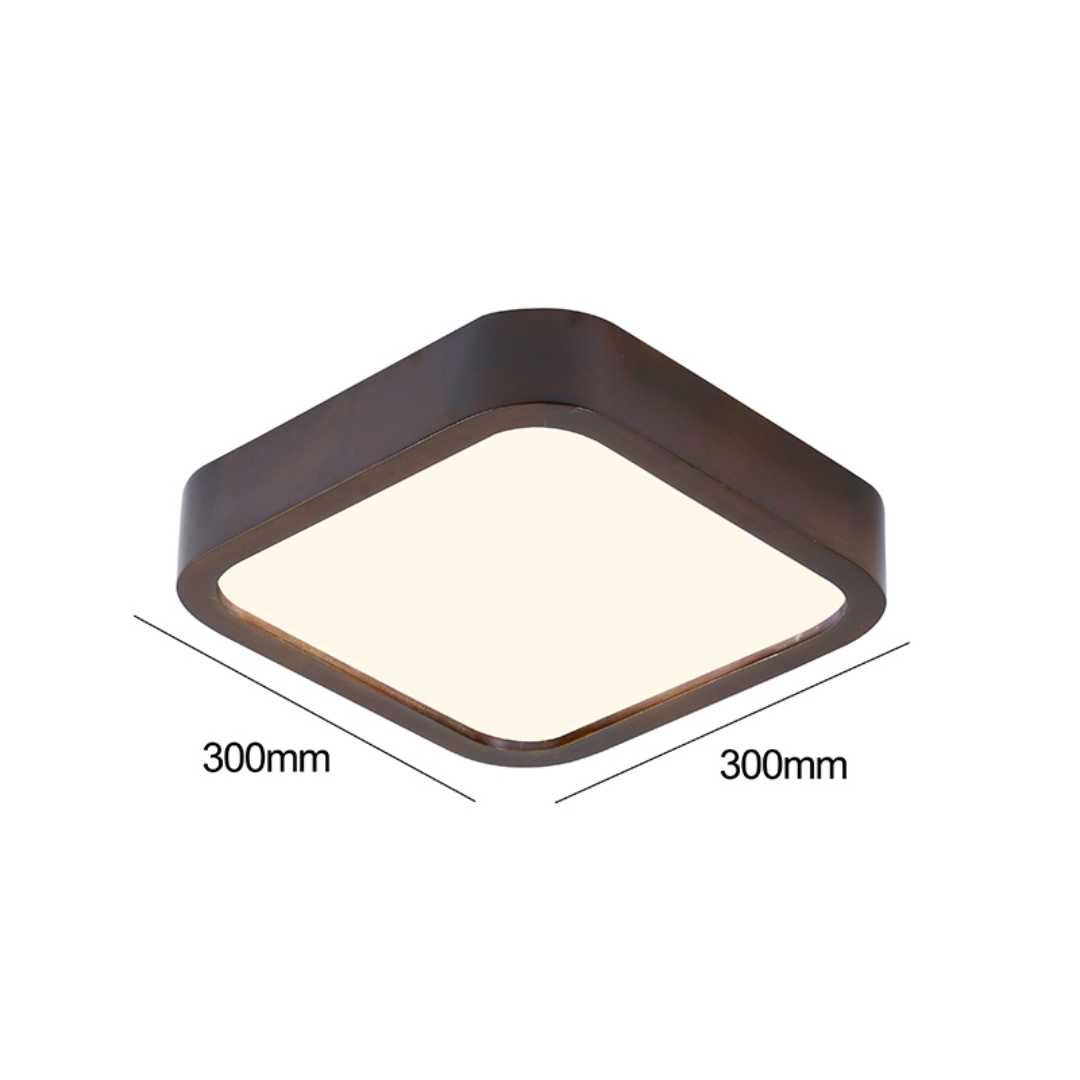 Lampara Led Zabana Madera Cuadrada | con Control