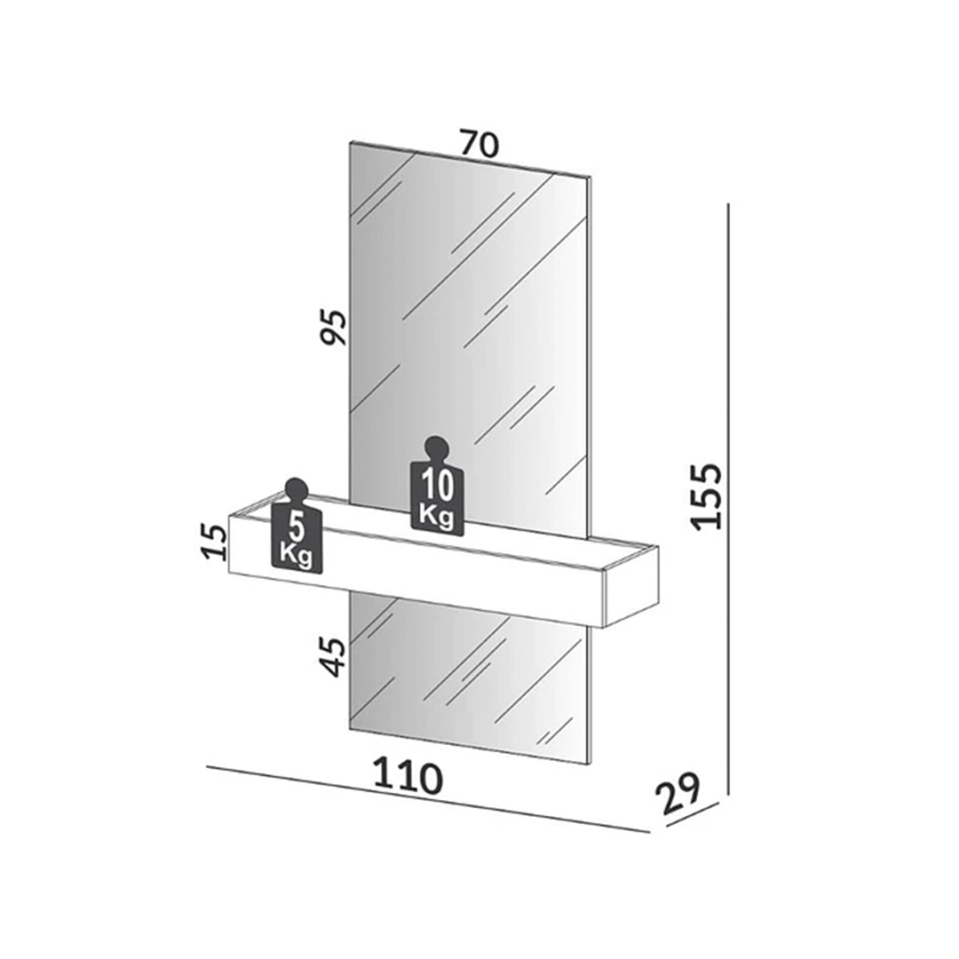 Arrimo Pared Ava Natural | 1.55 cm