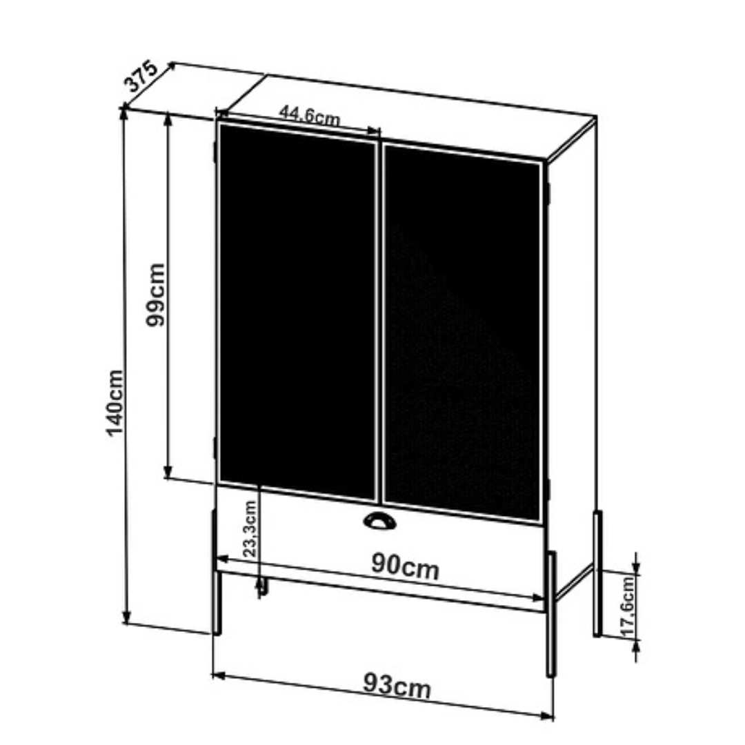 Vitrina Estante Velin | 1.40 cm