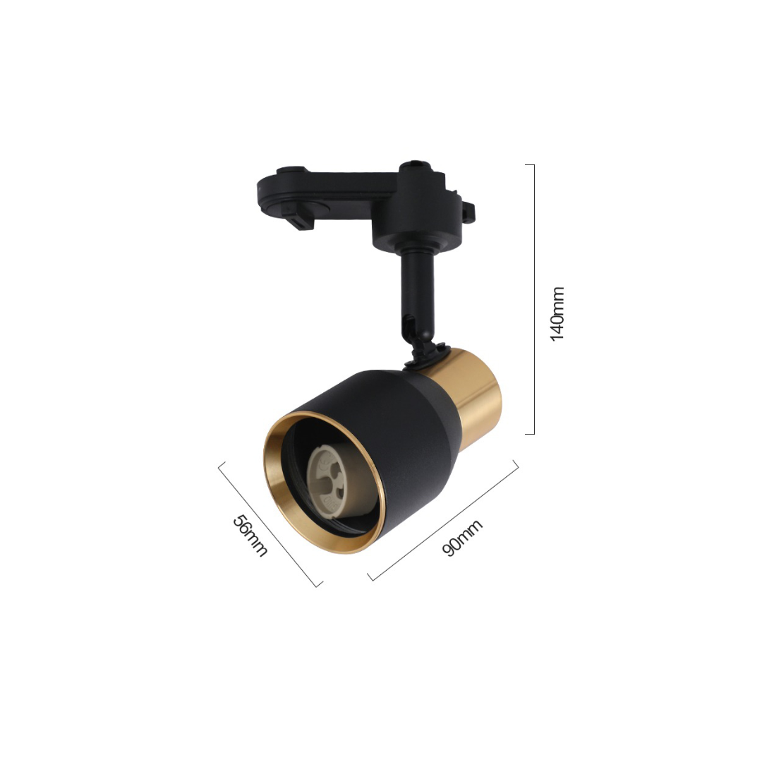 Foco Monofásico Gold Black | Porta GU10