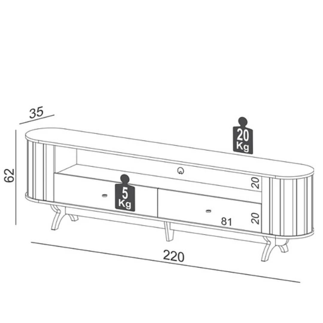 Rack Vesta Castaño | 180 o 220 cm