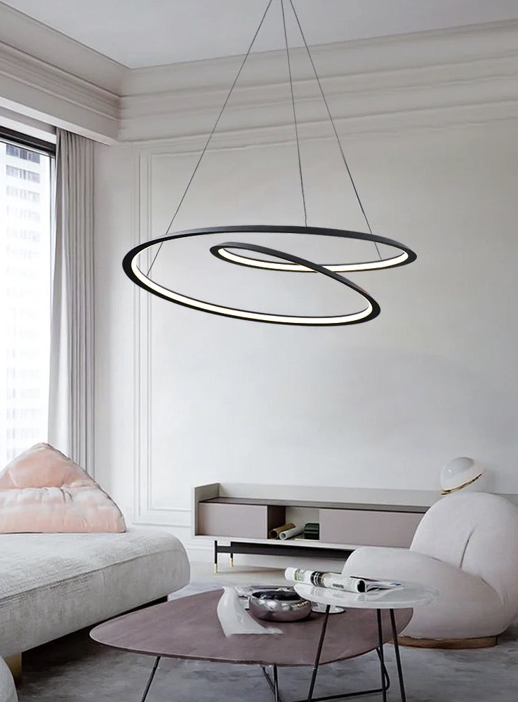 Colgante Led Spiral Black