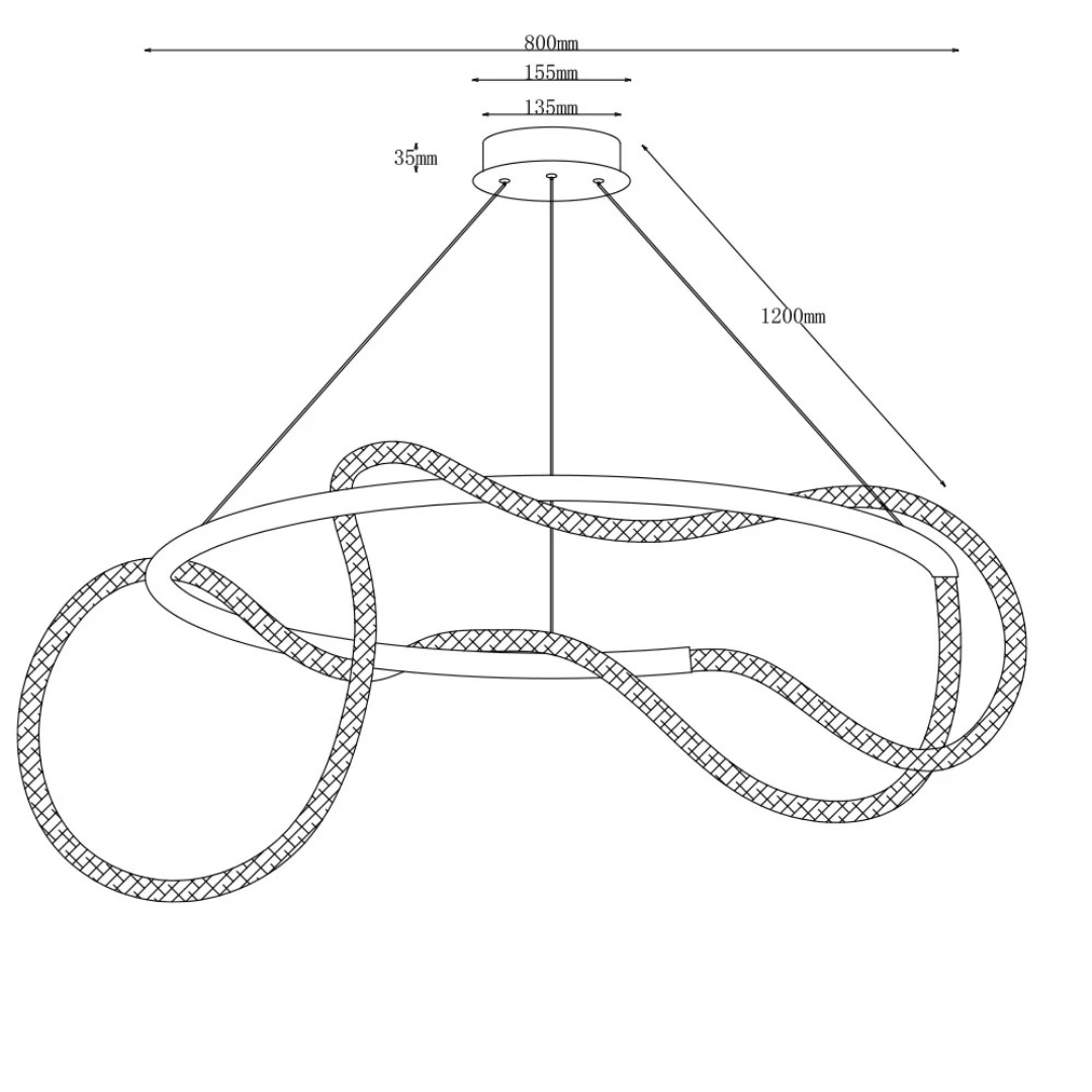 Colgante Led Snake Tubular
