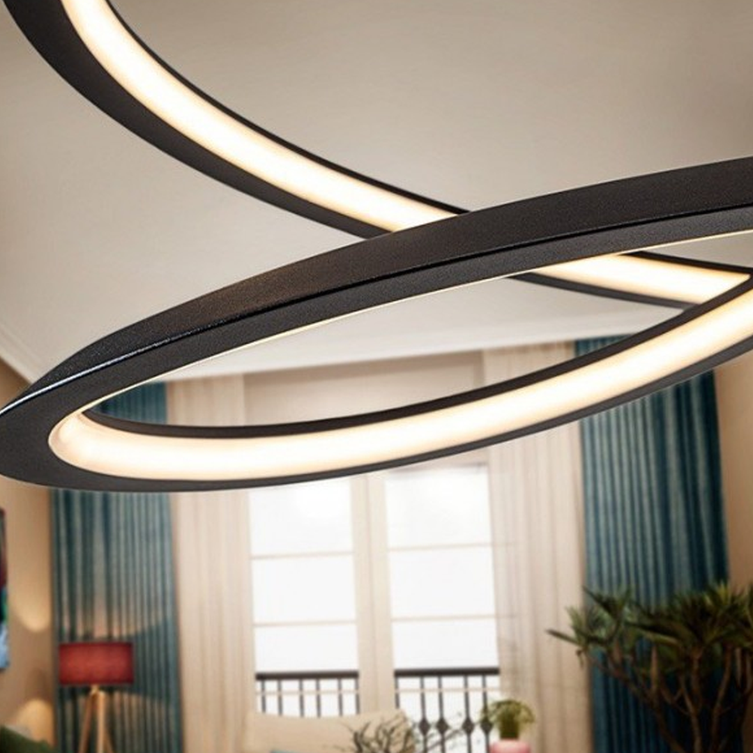 Colgante Led Spiral Black