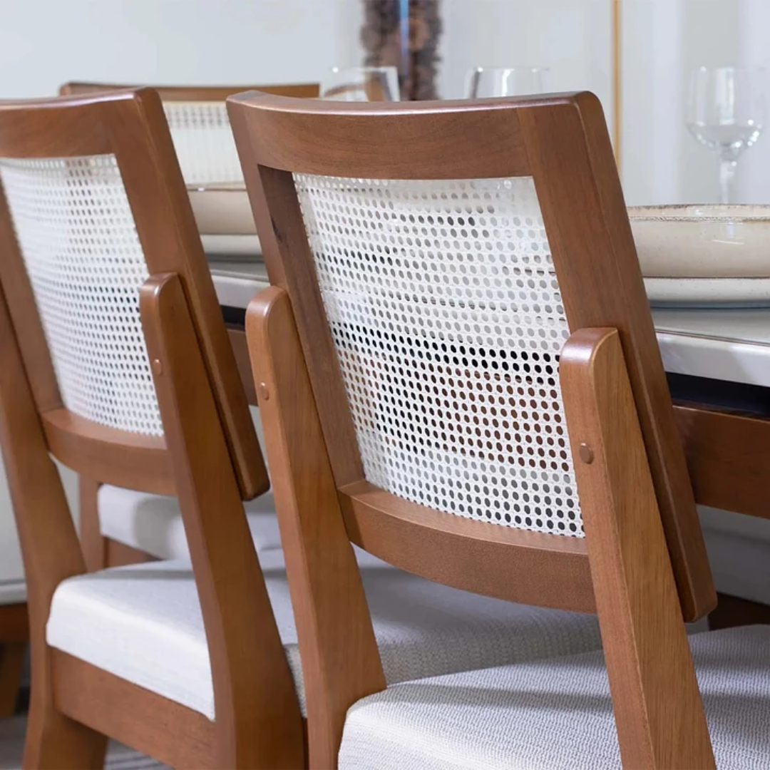 Comedor Terrado 1.84 cm | 6 sillas Honolú Ratán