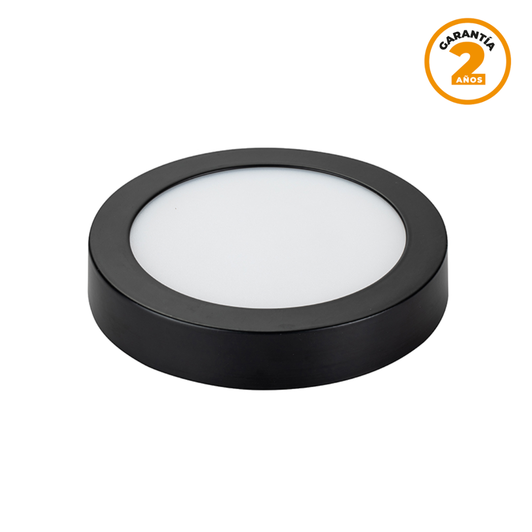 Panel LED NR sobrepuesto Redondo Negro | 24W