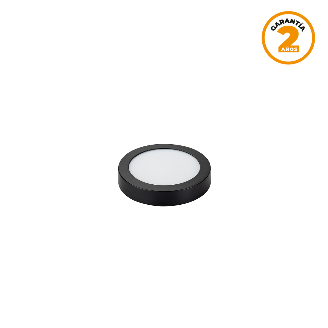Panel LED NR sobrepuesto Redondo Negro | 6W