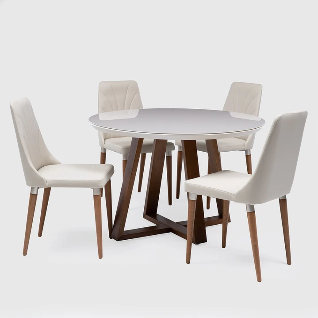 Comedor Morning 1.15 cm | 4 sillas Nutt